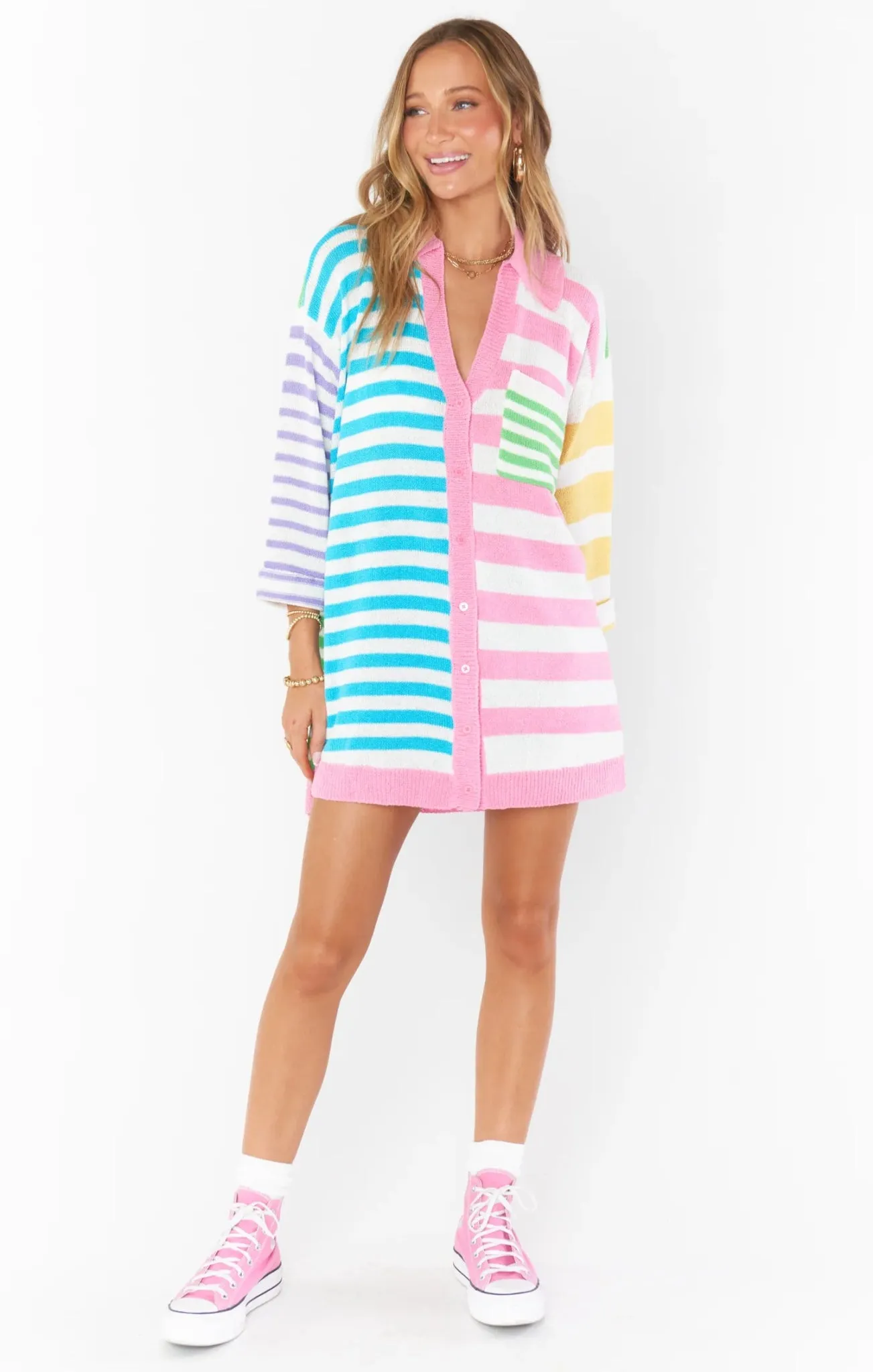 Show Me Your Mumu Sonny Cardigan in Candy Chalk Knit