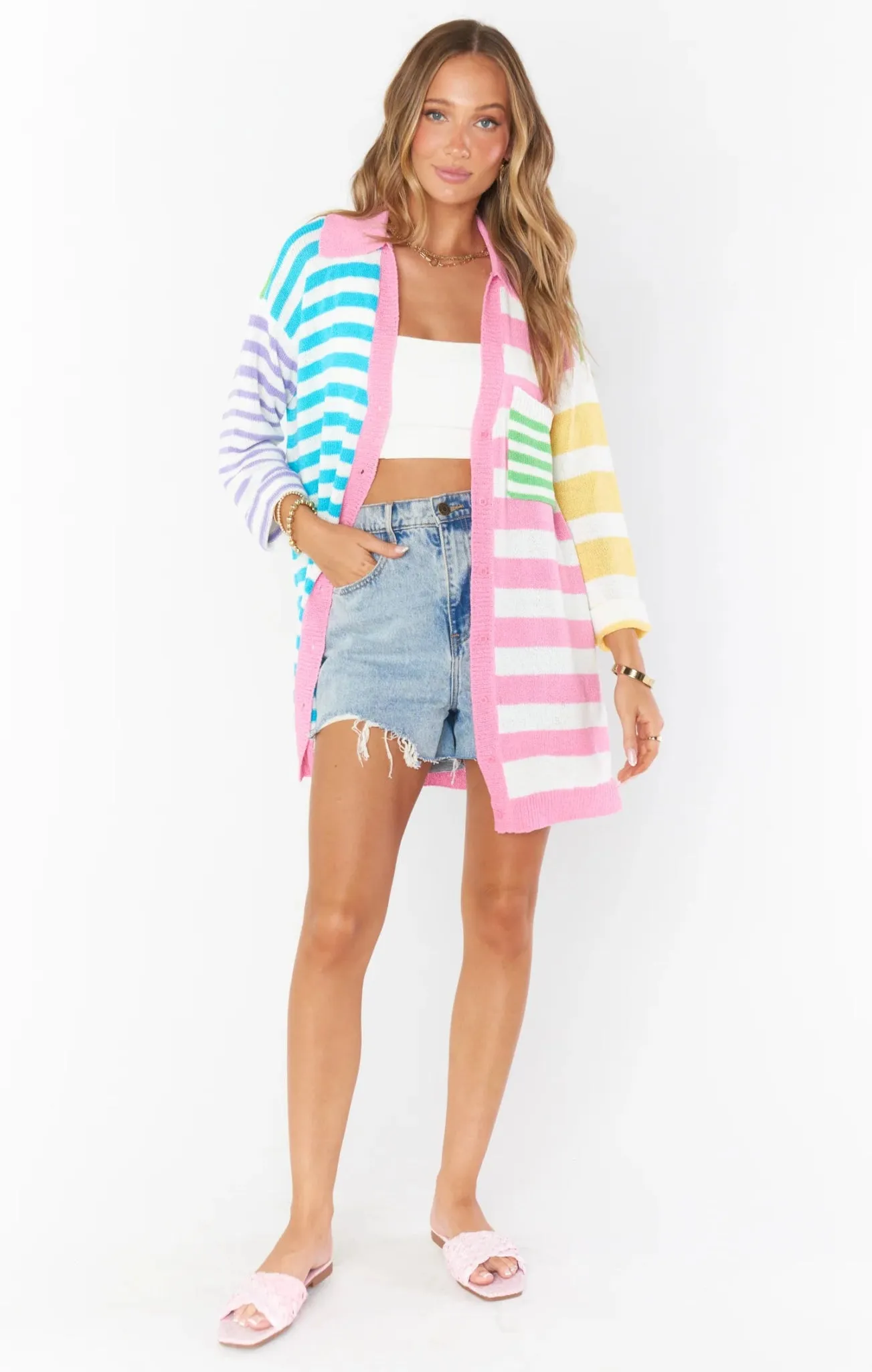 Show Me Your Mumu Sonny Cardigan in Candy Chalk Knit