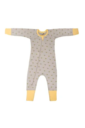 Signature Bee Baby Unisex Organic Two-Way Zipped Rompers