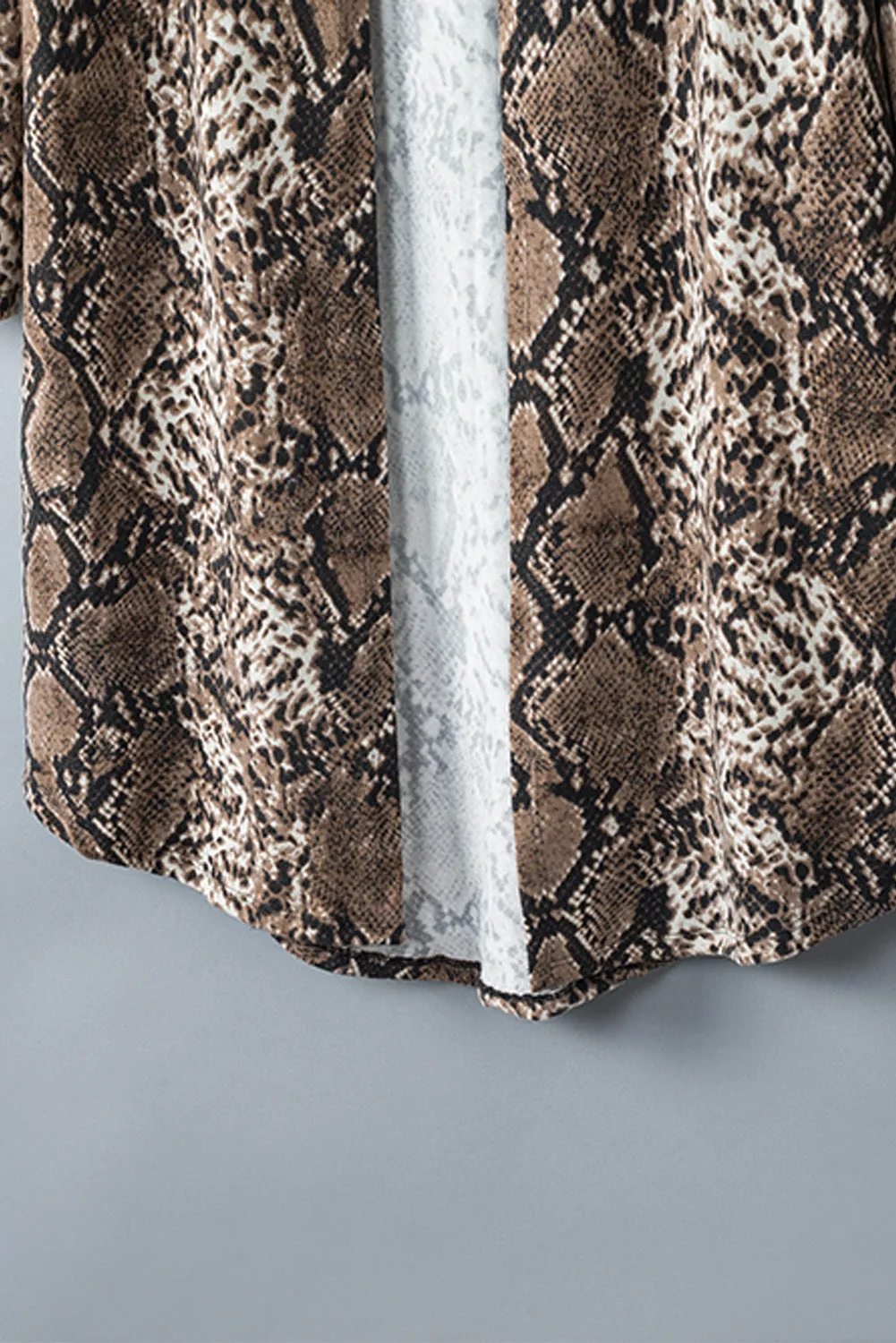 Snake Print Long Cardigan