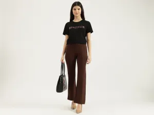 Solid Bootcut Fit Leggings