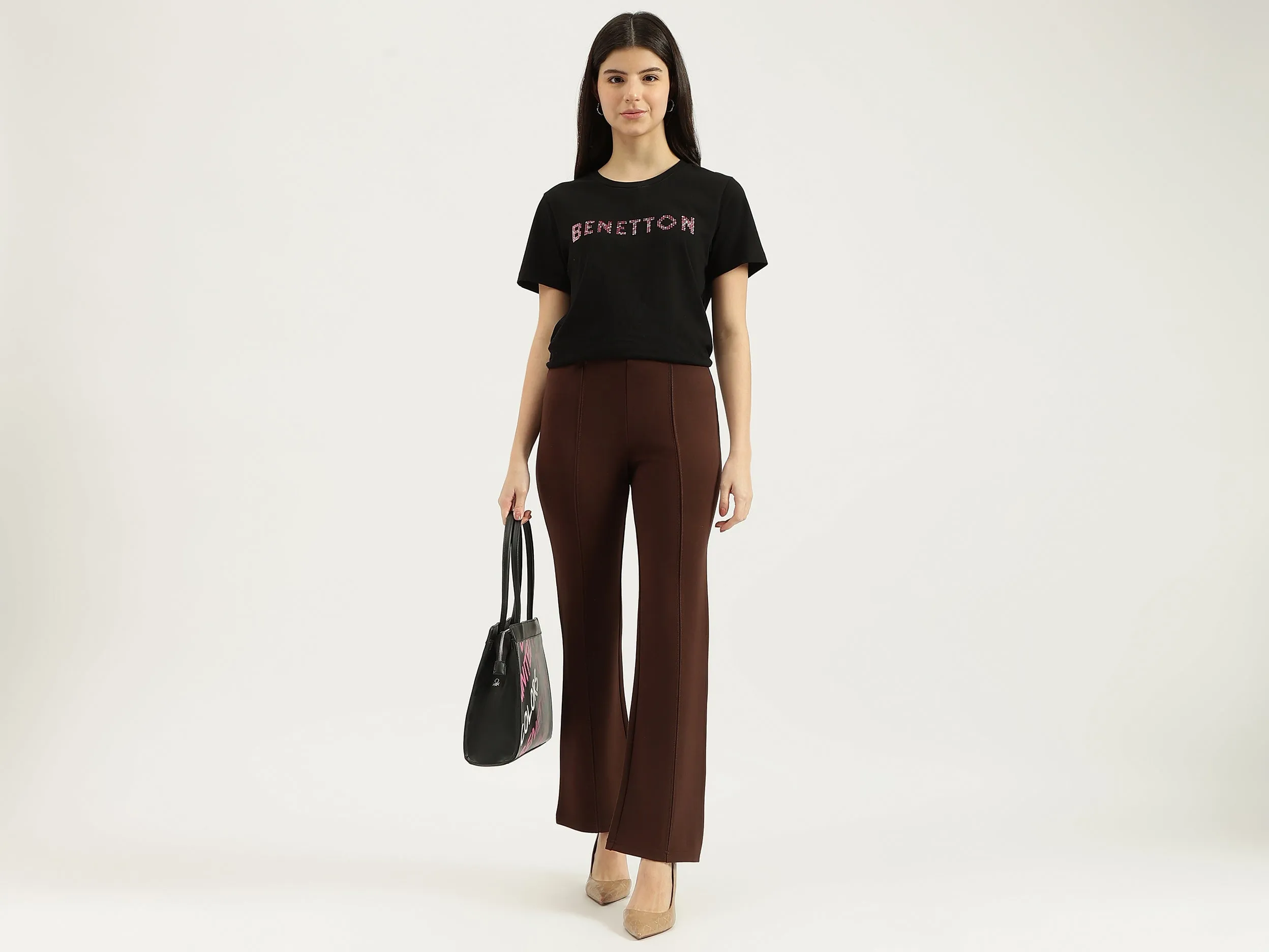 Solid Bootcut Fit Leggings