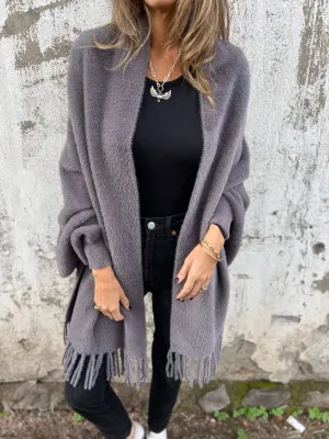 Sophisticated Wrap Sweater with Long Sleeves