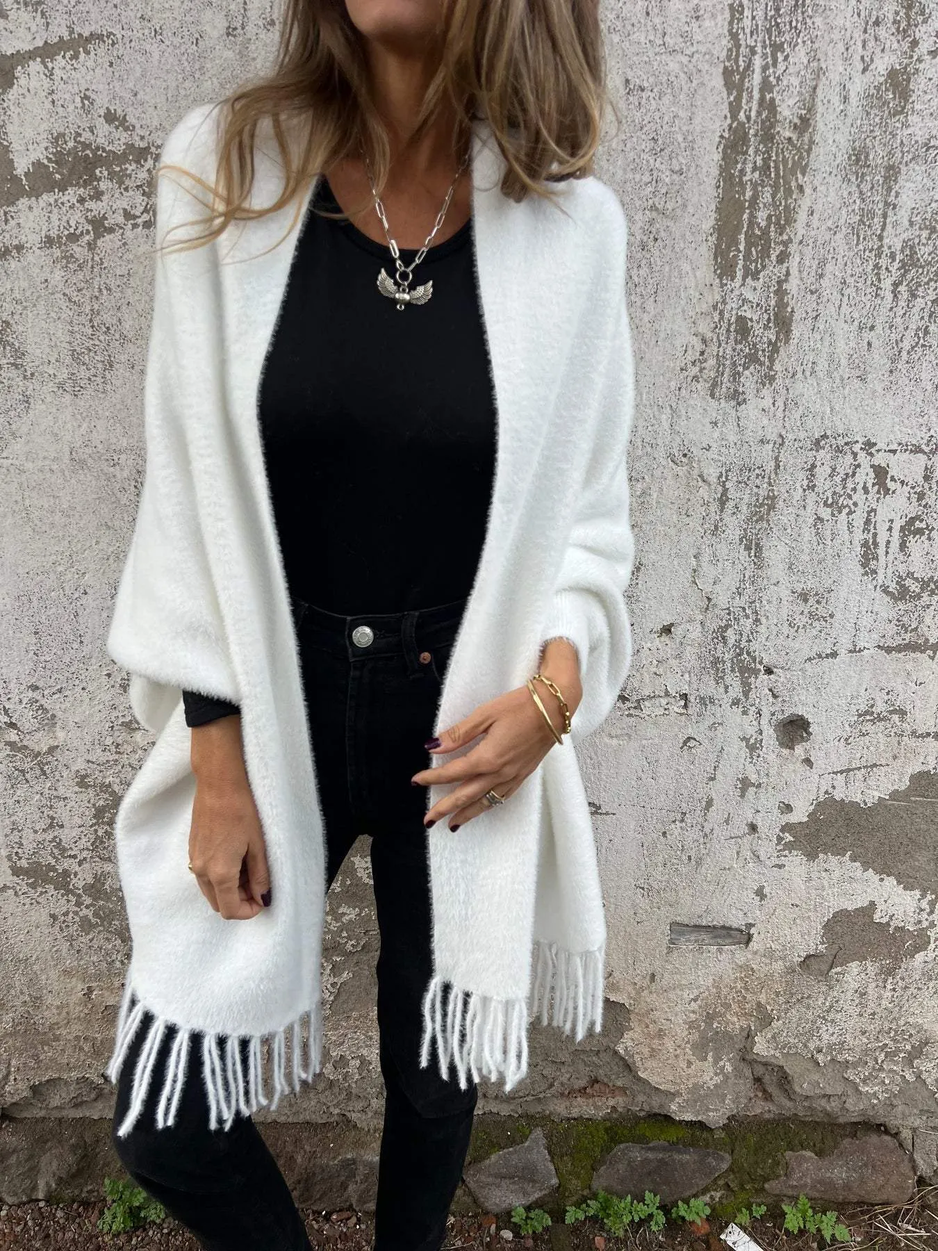 Sophisticated Wrap Sweater with Long Sleeves
