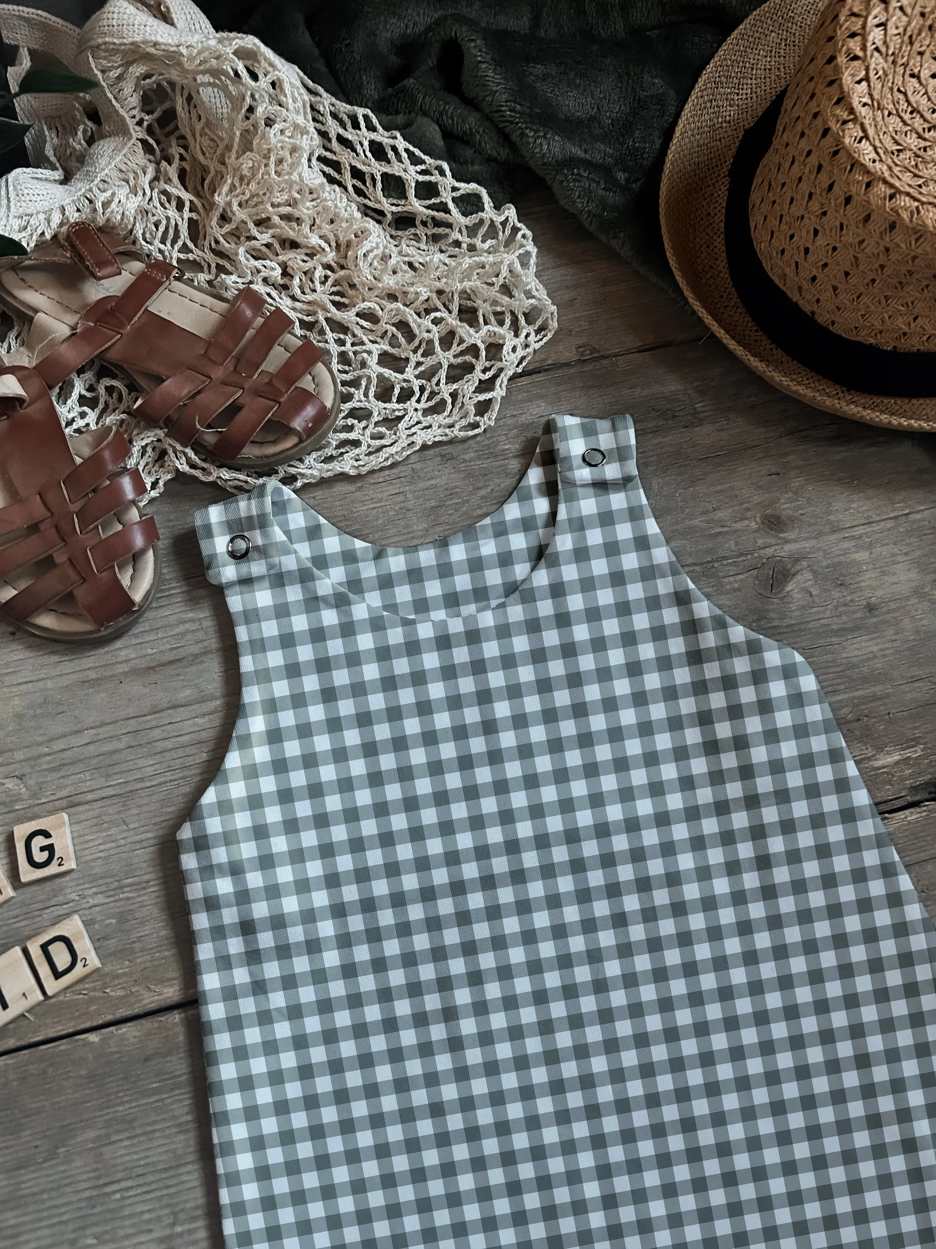 Spring Plaid Romper