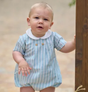 SS25 Rapife - Aqua Blue Stripe Romper