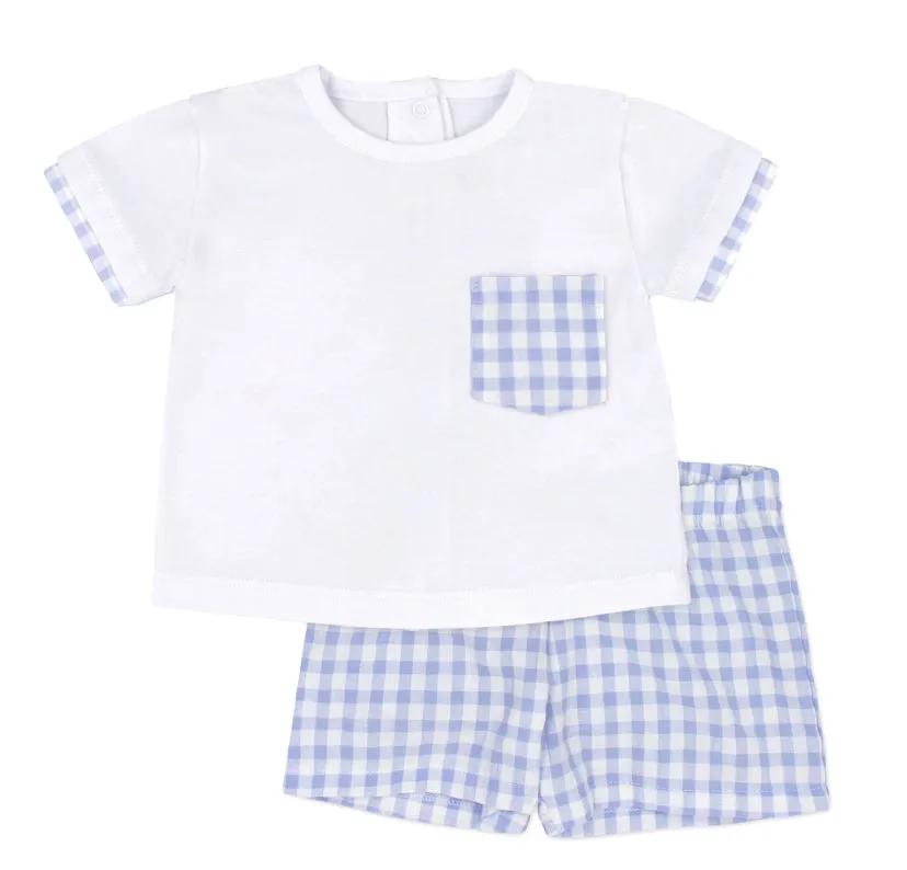 SS25 Rapife -  Top and Blue Gingham Short Set 4414S25