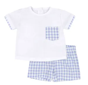 SS25 Rapife -  Top and Blue Gingham Short Set 4414S25