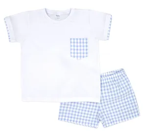 SS25 Rapife -  Top and Blue Gingham Short Set 4450S25