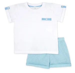 SS25 Rapife - Top and Turquoise Short Set