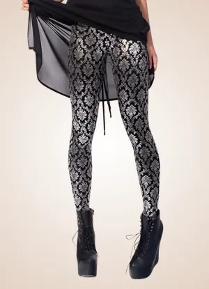 Steampunk Paisley Pattern Legging