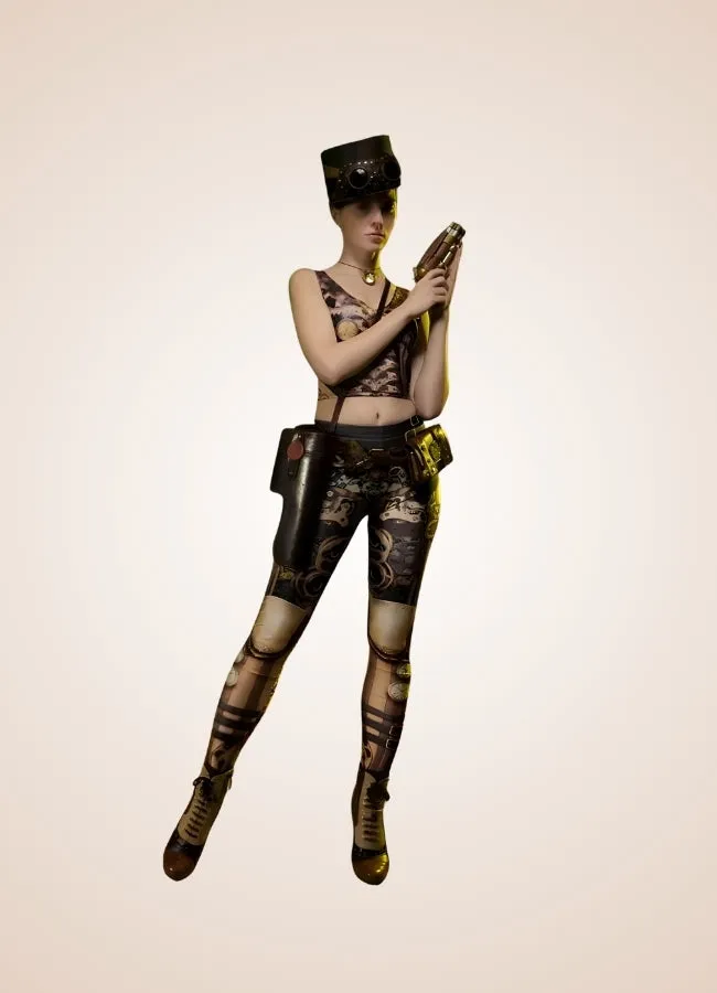Steampunk Printed Legging