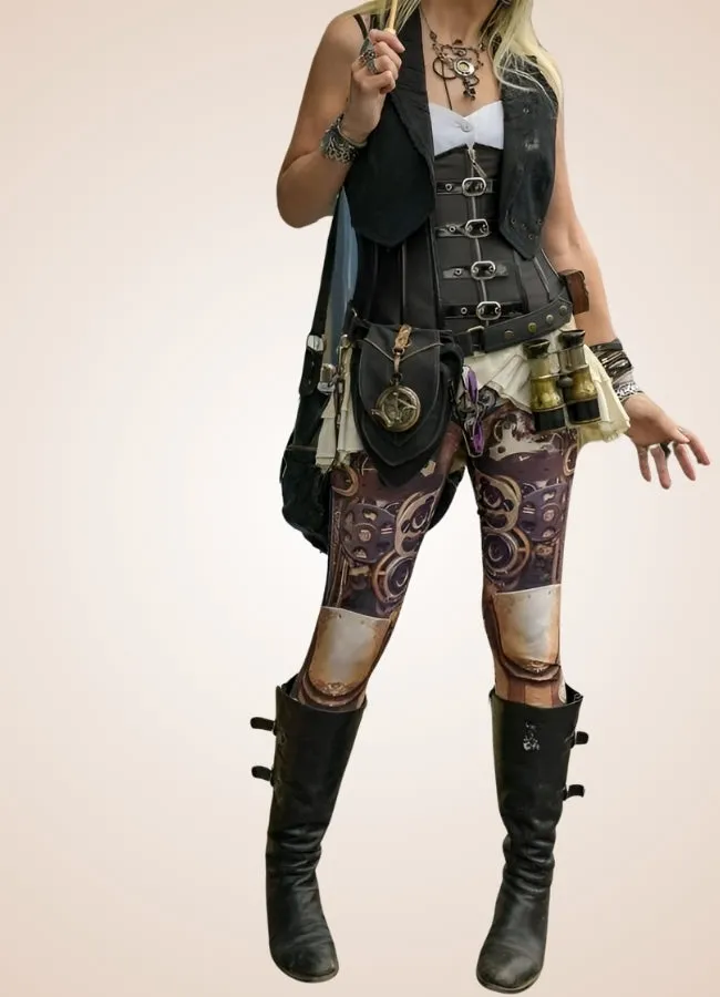 Steampunk Printed Legging