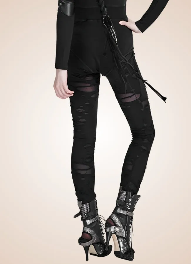 Steampunk Ripped Print Legging