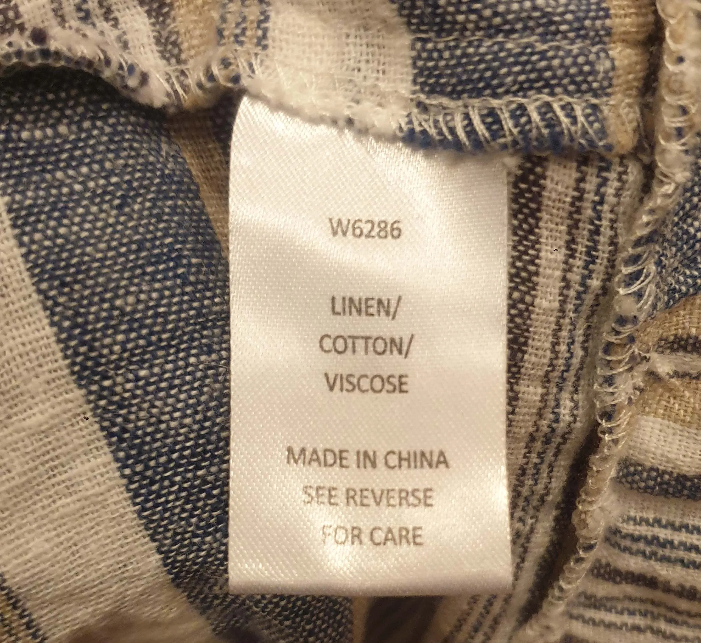 Striped linen mix dress size L