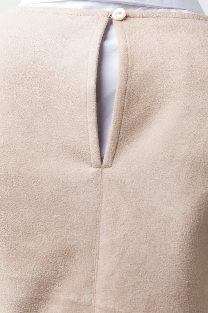 Suede Tunic Dress Natural