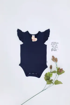 Summer Flutter Romper | Navy