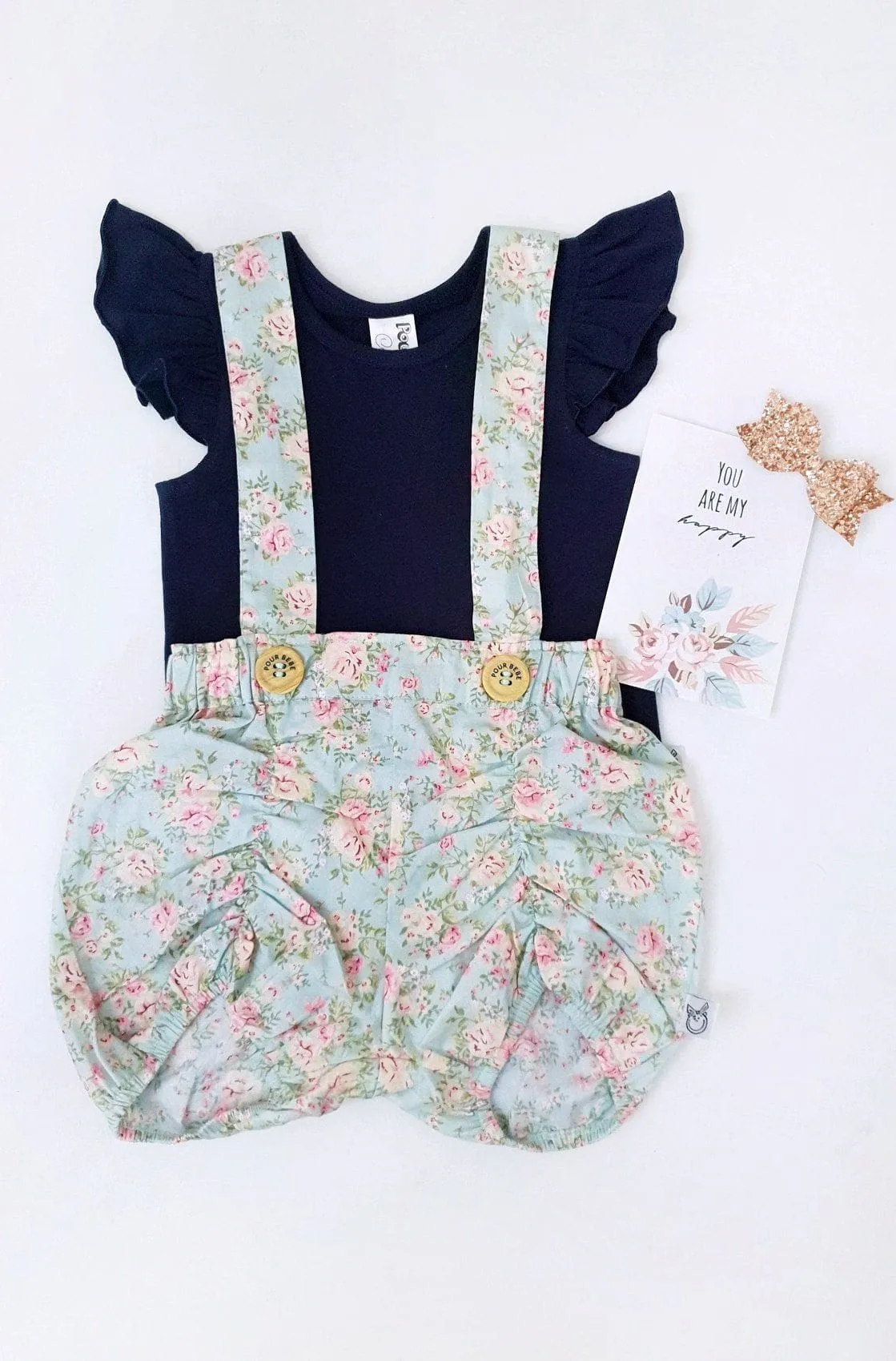 Summer Flutter Romper | Navy
