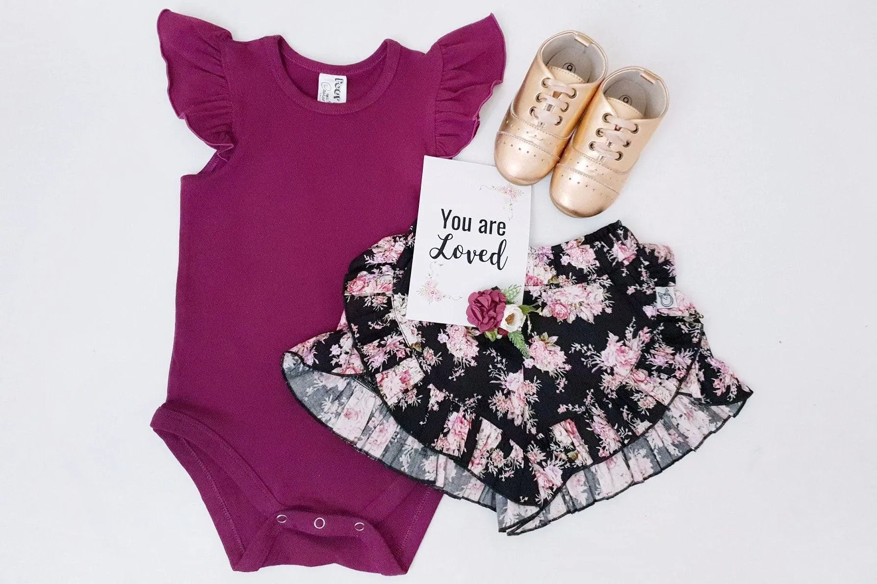 Summer Flutter Romper | Plum