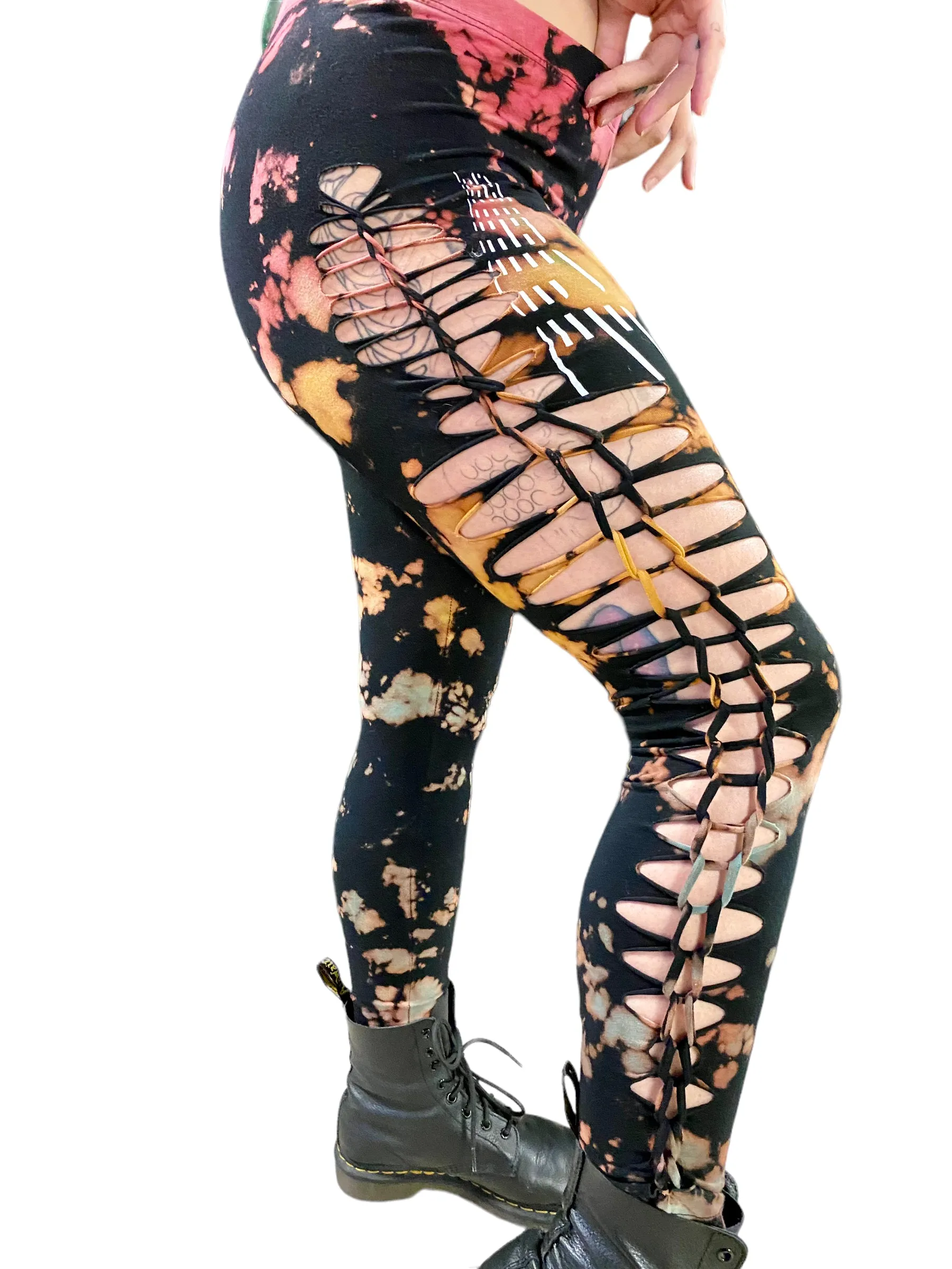 SV Photostrip Slit n' Weave Leggings