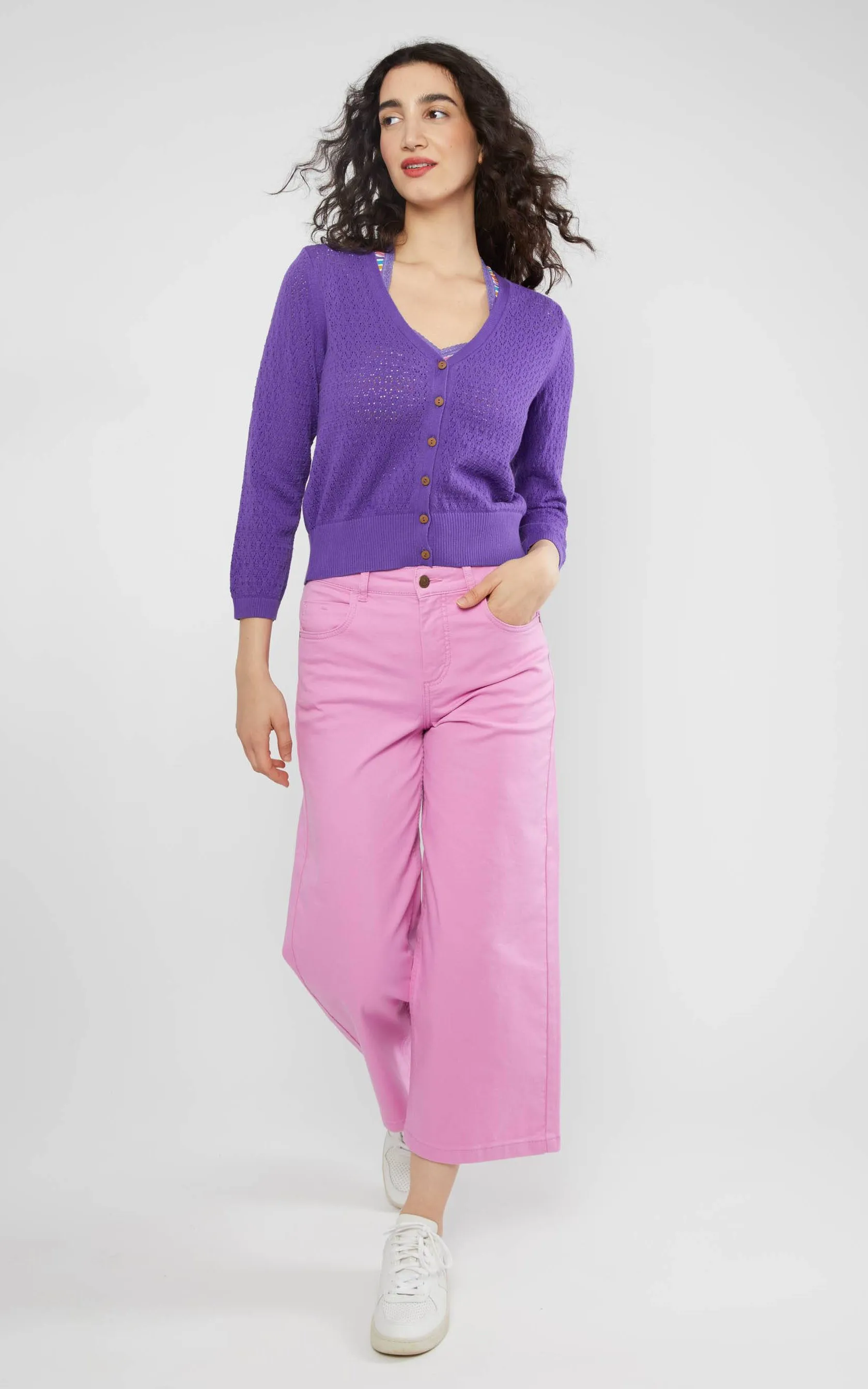 Sweet Petite Cardigan Everything In Majestic Plum Lilac