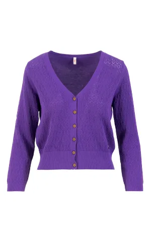 Sweet Petite Cardigan Everything In Majestic Plum Lilac