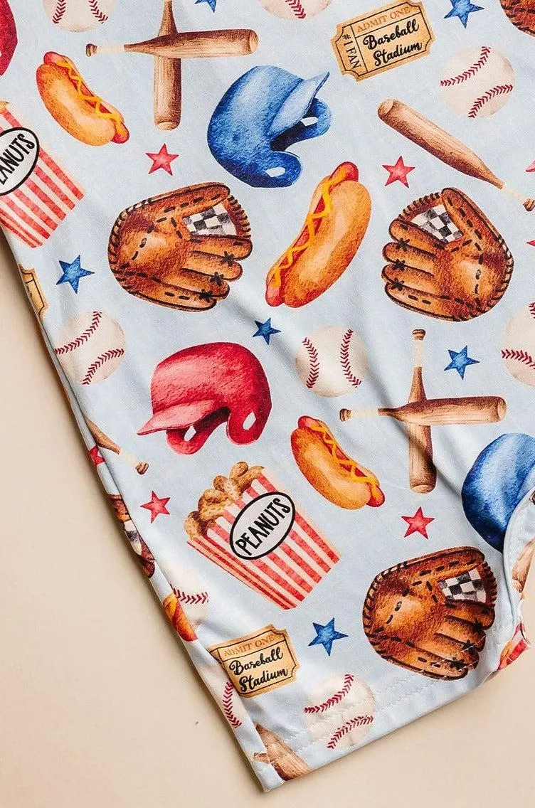 Take Me Out to the Ballgame Shorty One-Piece