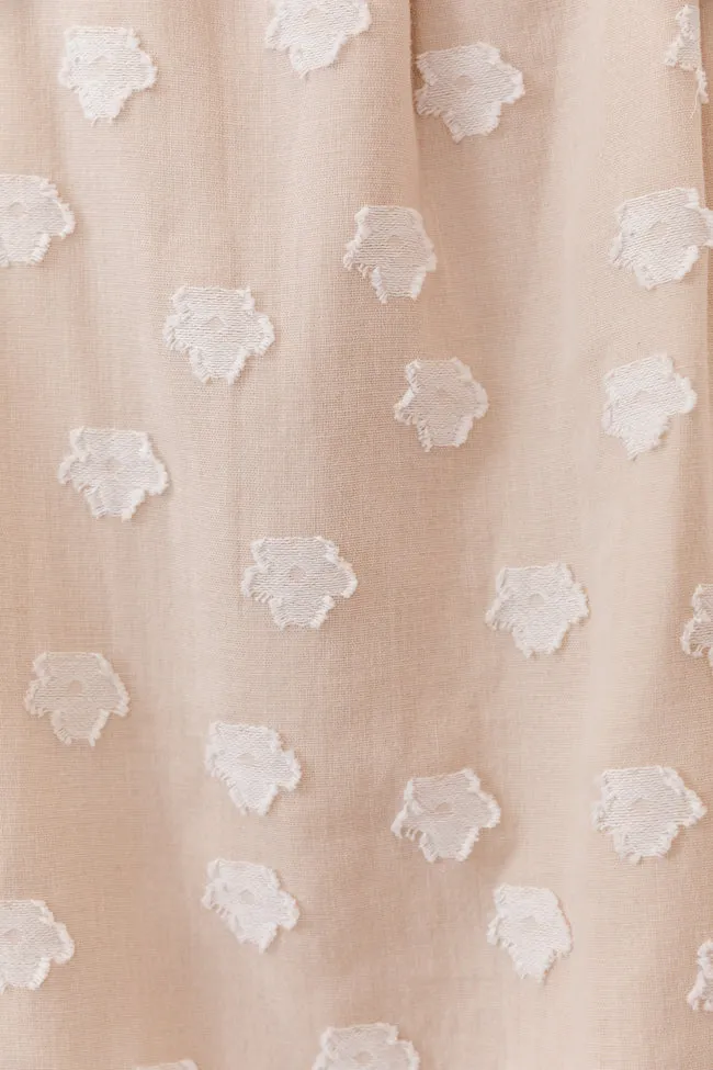 Talk To The Sand Beige Floral Mini Dress