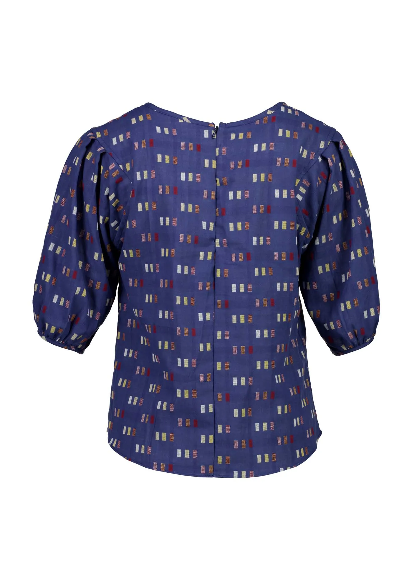Telegraph Blouse Blue in Woven Cotton