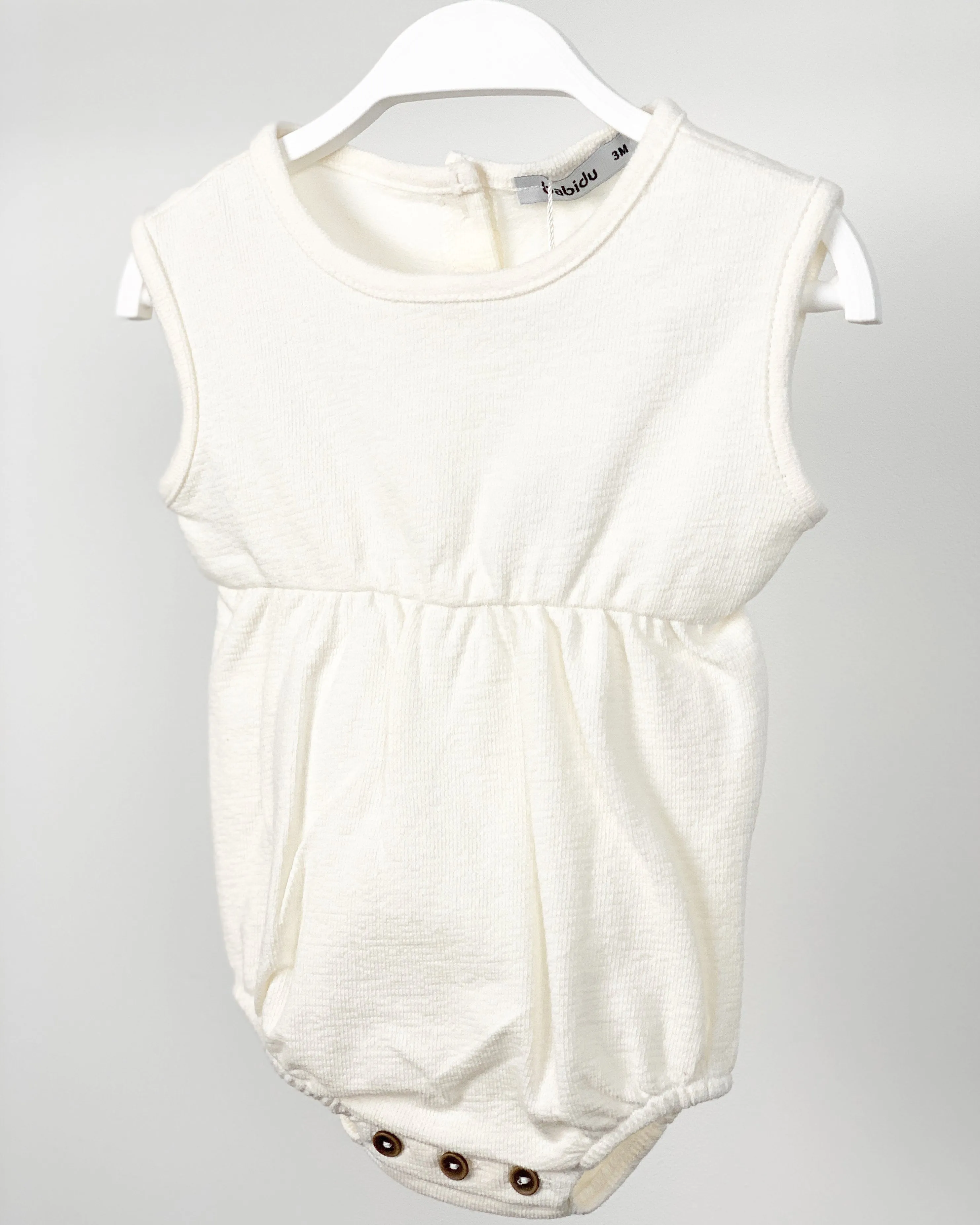 Terry Towelling Ecru Romper