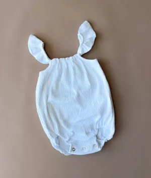 Tilly Romper - Coconut Rib