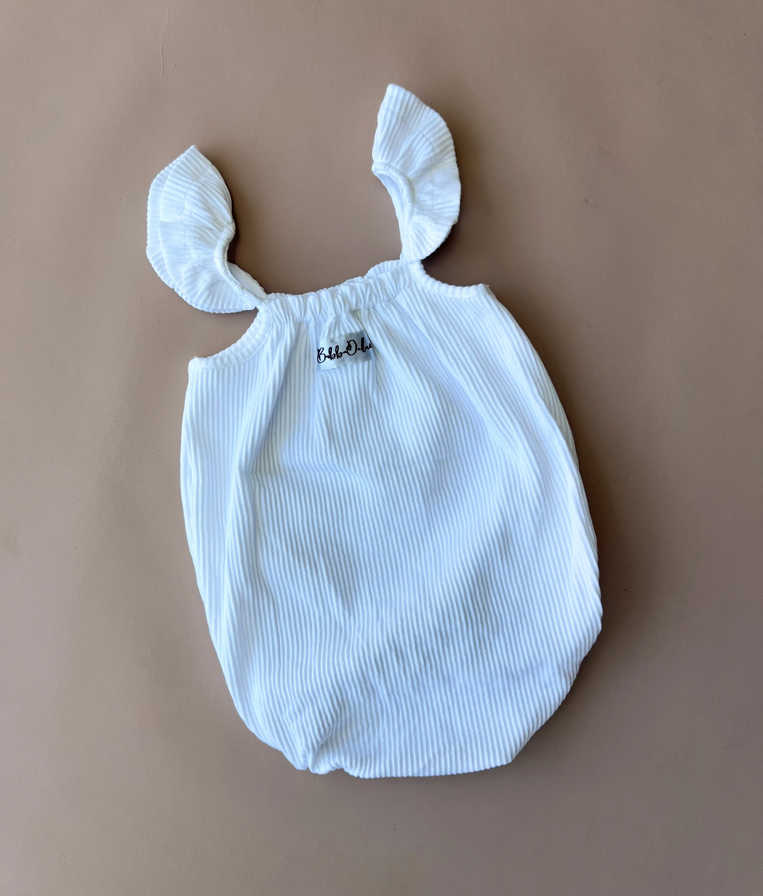 Tilly Romper - Coconut Rib
