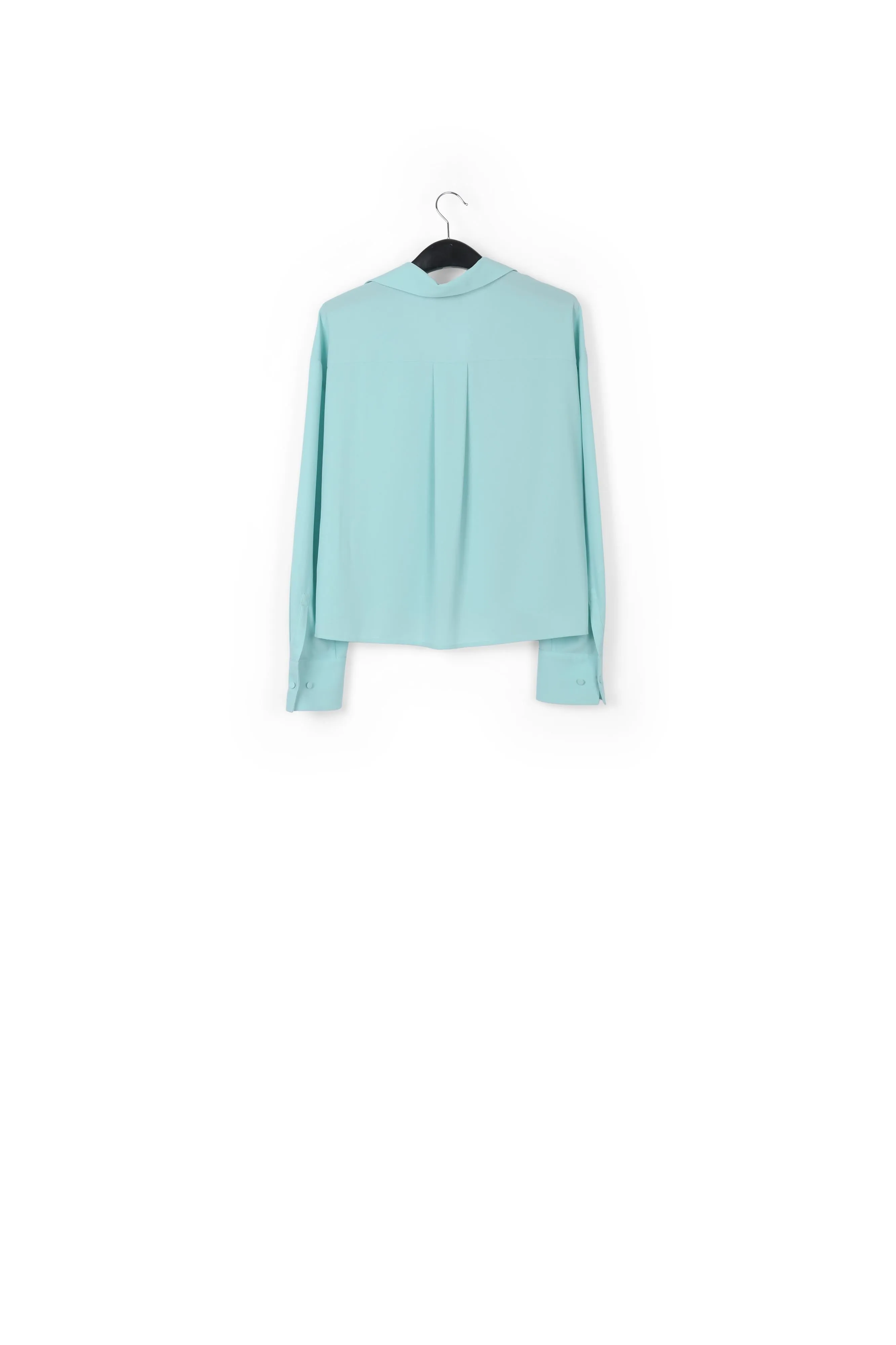 Turquoise V-neck shirt