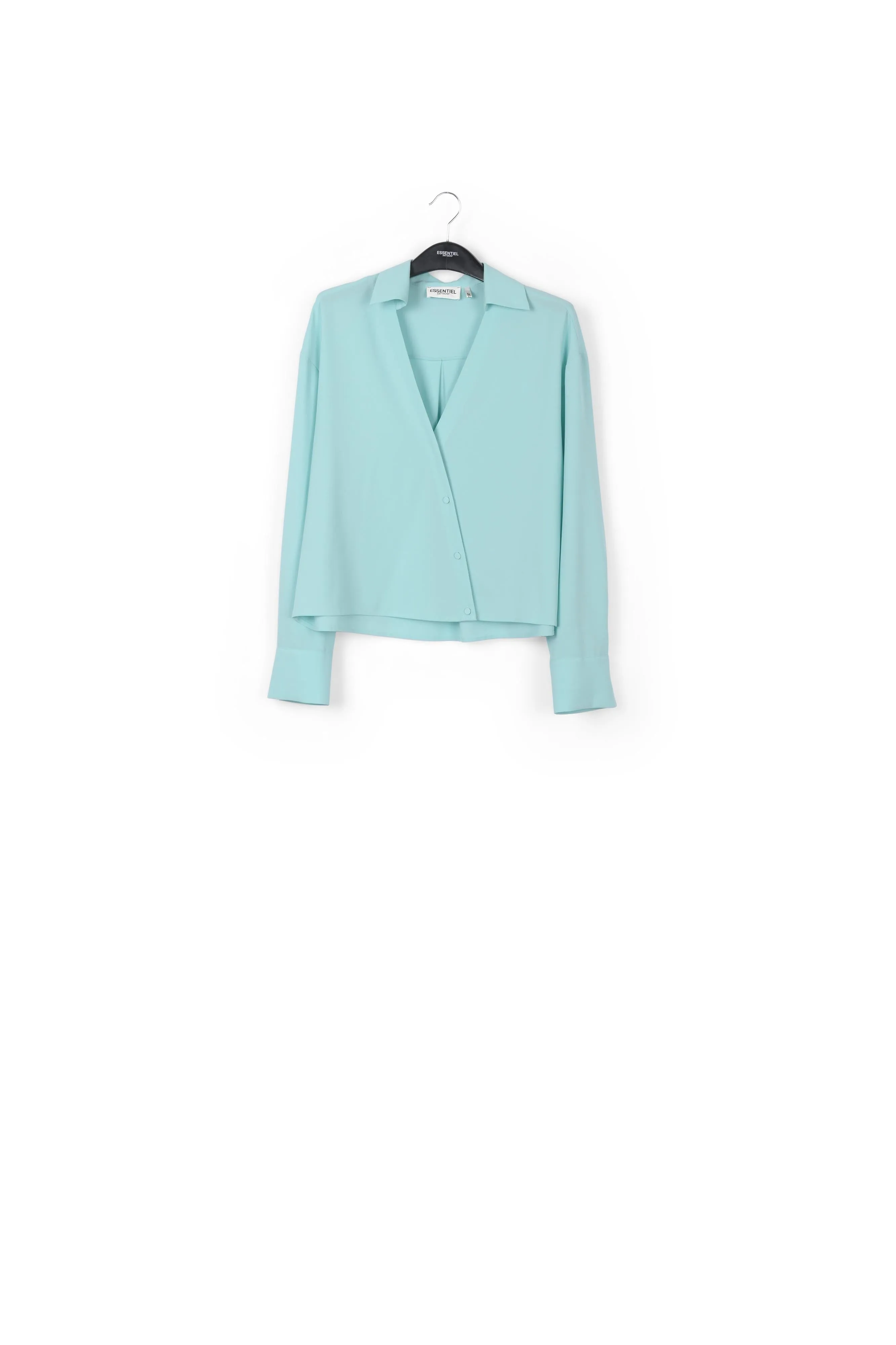 Turquoise V-neck shirt