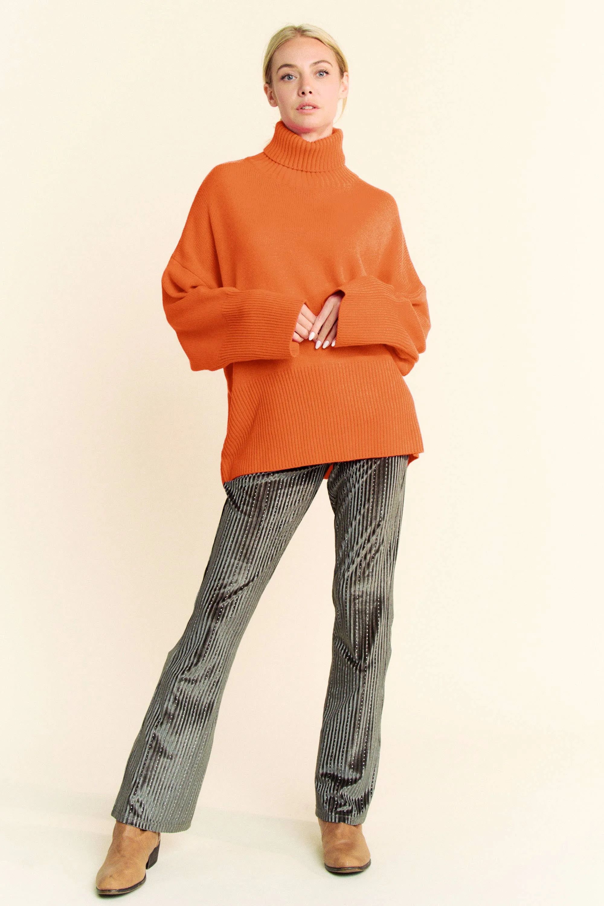 Turtle Neck Knit Sweater