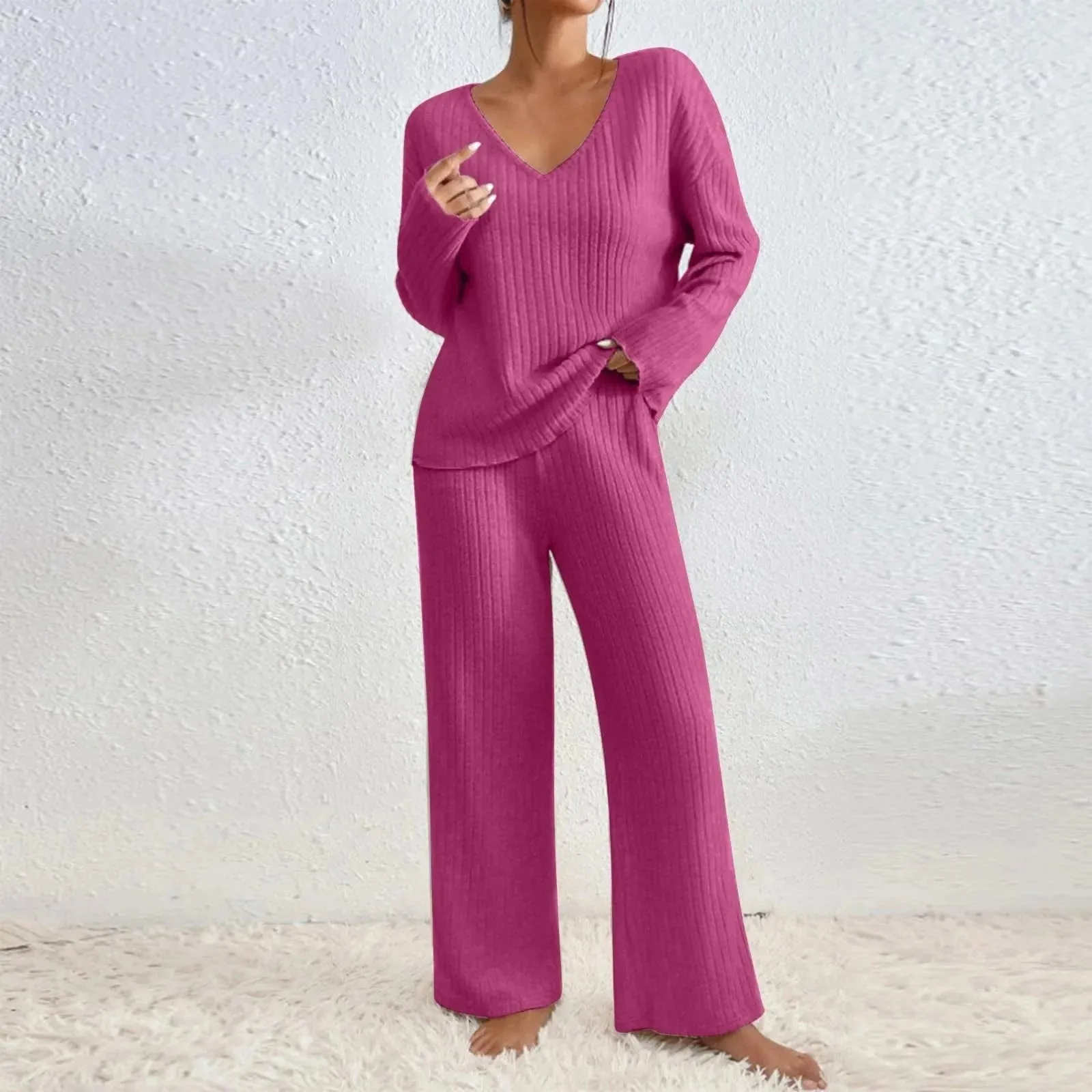 Ulyana - Relaxed Ribbed Fit Woman's Lounge Set