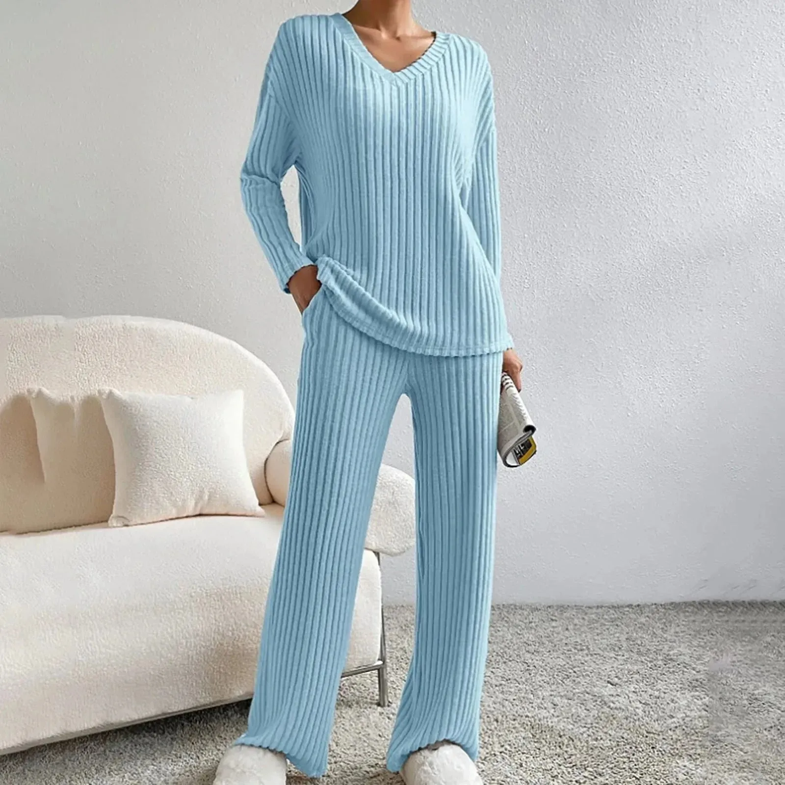 Ulyana - Relaxed Ribbed Fit Woman's Lounge Set