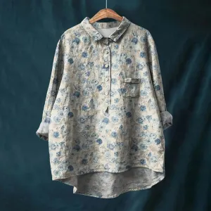 Ursula™ | Button Up Floral Blouse