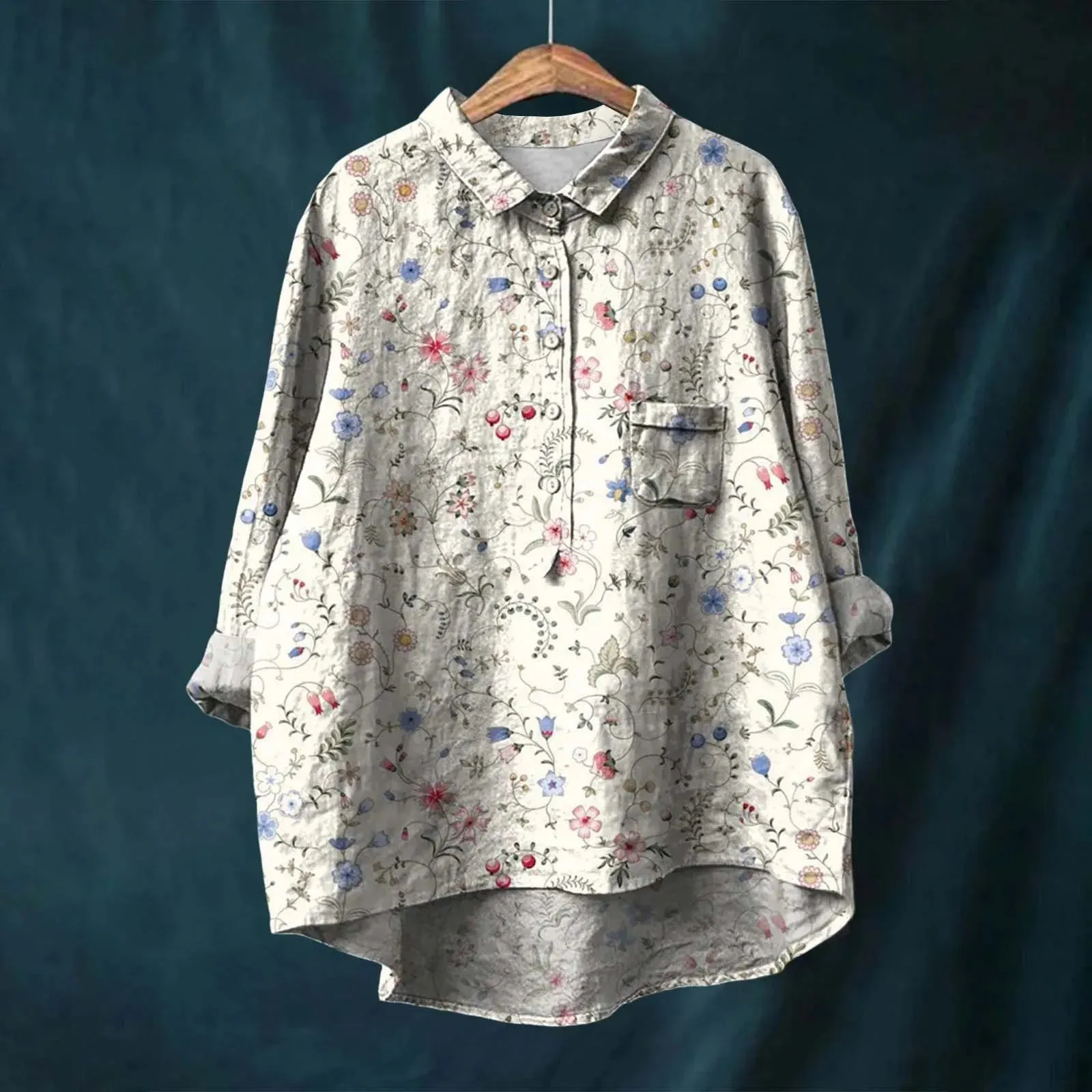 Ursula™ | Button Up Floral Blouse