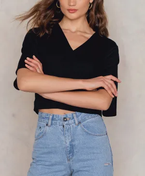 V-neck Short-sleeved Halter Loose T-shirt
