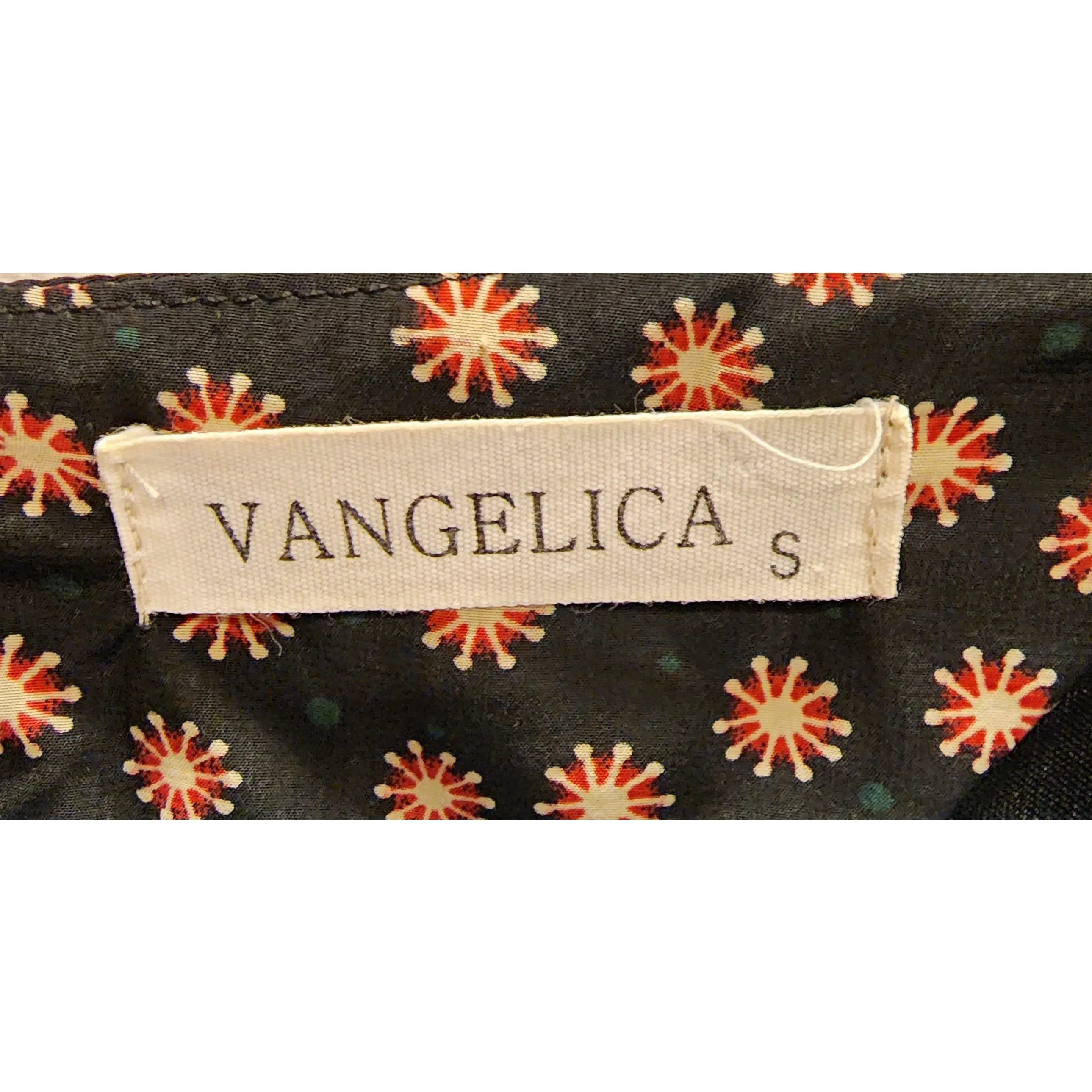 Vangelica black sleeveless dress with cute little star print size S (best fits size 10)