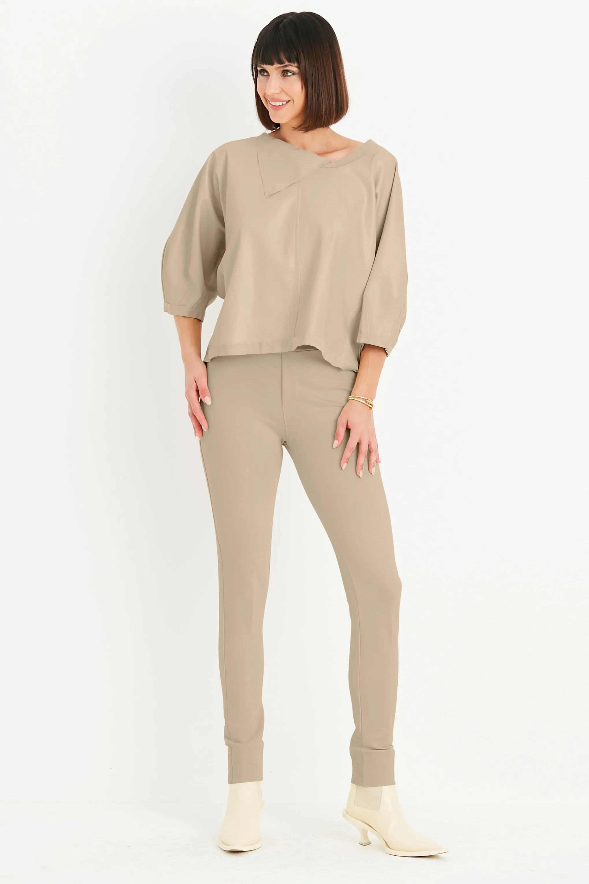Vegan Leather Sleeve Top