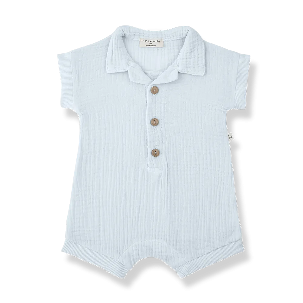 Vittorio Misty Blue Romper