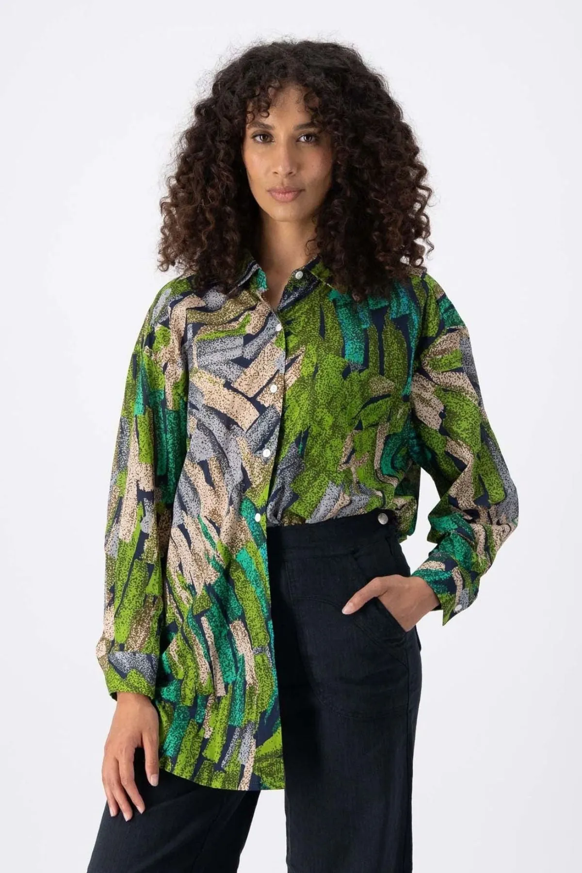 Vivant LAX Shirt Green in Cotton Voile