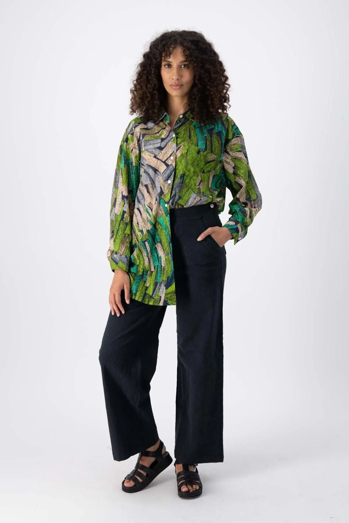 Vivant LAX Shirt Green in Cotton Voile