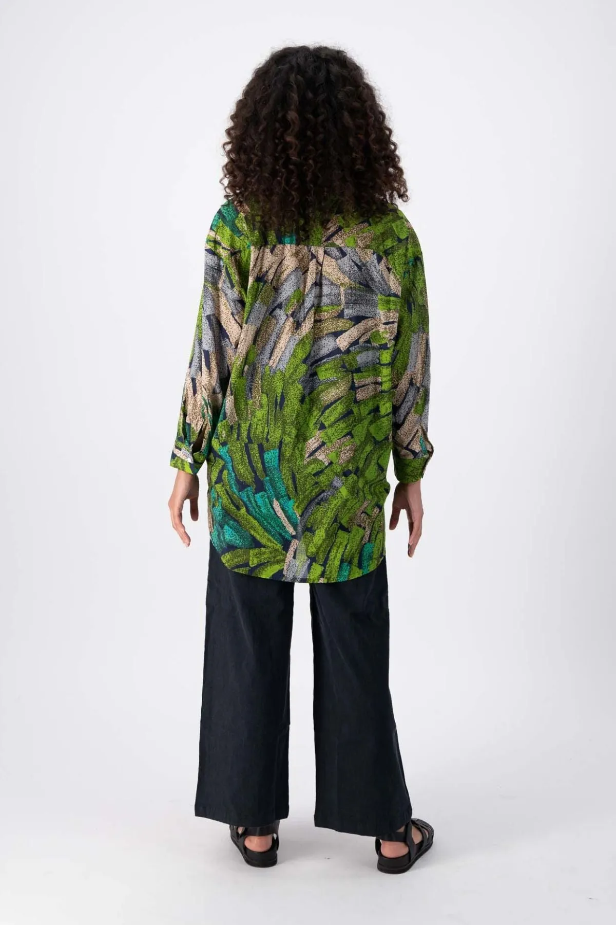 Vivant LAX Shirt Green in Cotton Voile