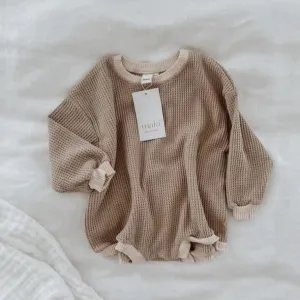 Waffle Romper - Hazelnut