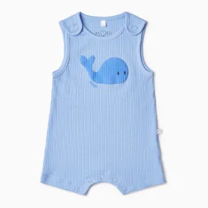 Whale Ribbed Beach Romper