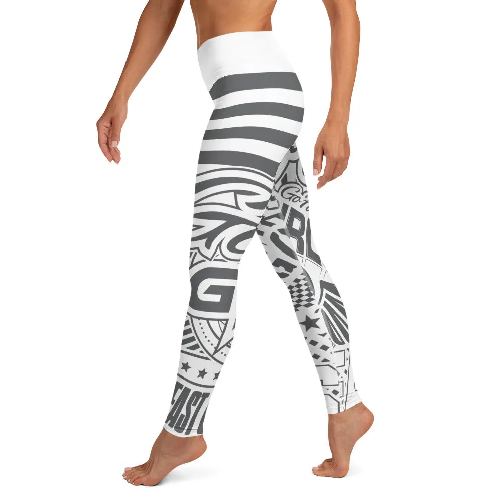 White AOP Leggings