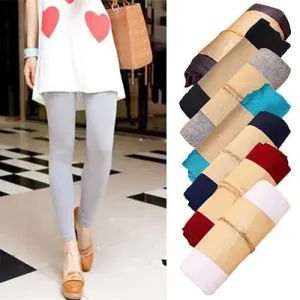 Women's Fashion Korean Style Candy Color Modal Cotton Slim Leggings Pants